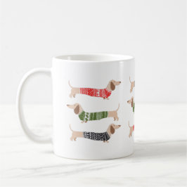 Taza De Café Dachshund Perro vienés regalo de Navidades amantes