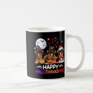 Taza De Café Dachshund Perros Navidades Felices Hallothankmas