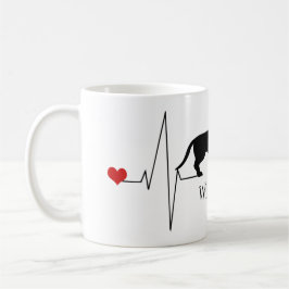 Taza De Café Dachshund Personalizado Ama A Mi Corazón De Perro