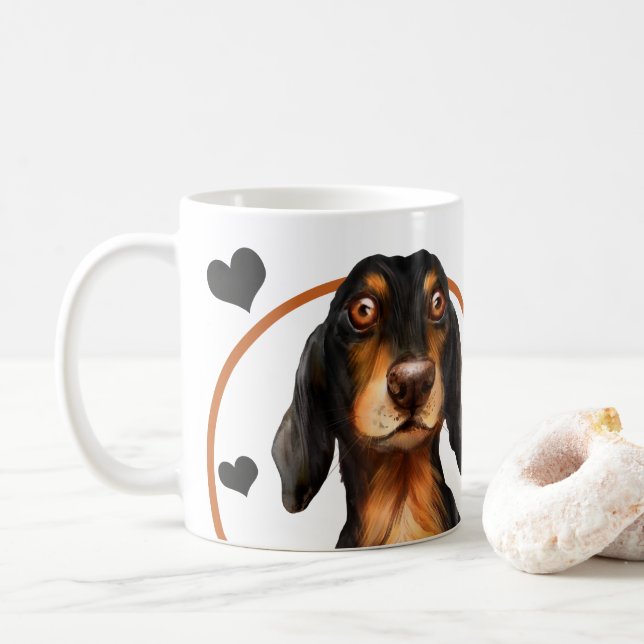 Taza De Café Dachshund Sausage Dog Cada Snack Que Haces (Con donut)