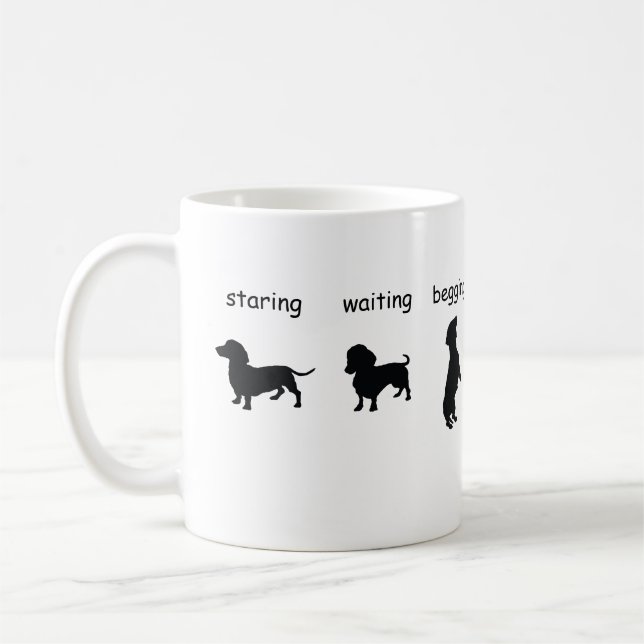 Taza De Café Dachshund Silhouette Mug (Izquierda)