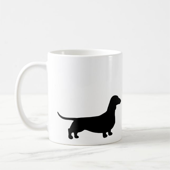 Taza De Café Dachshund Silhouettes Wiener Dog Lover's (Izquierda)