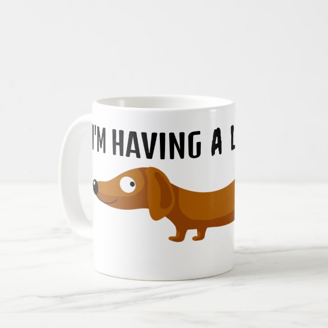 Taza De Café Dachshund Wiener Dog Funny (Anverso izquierdo)
