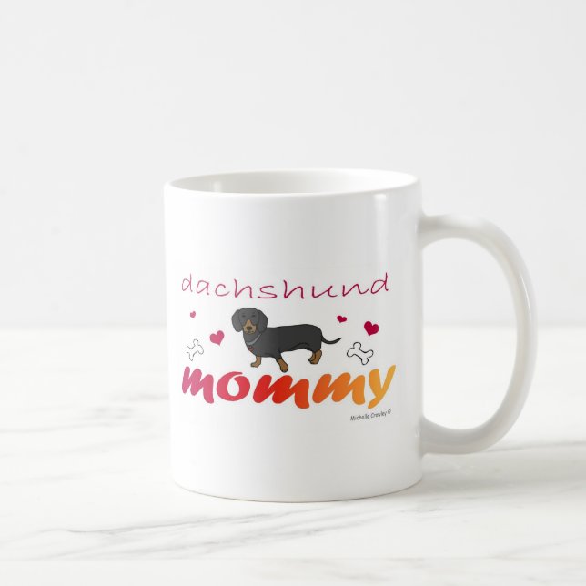 Taza De Café DachshundBlkTanMommy (Derecha)