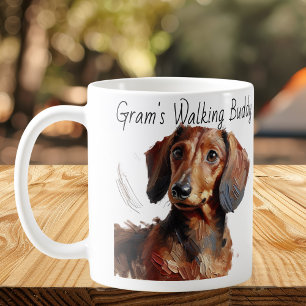 Taza De Café Dachshunds / Compañero de Caminata de Gram Modern