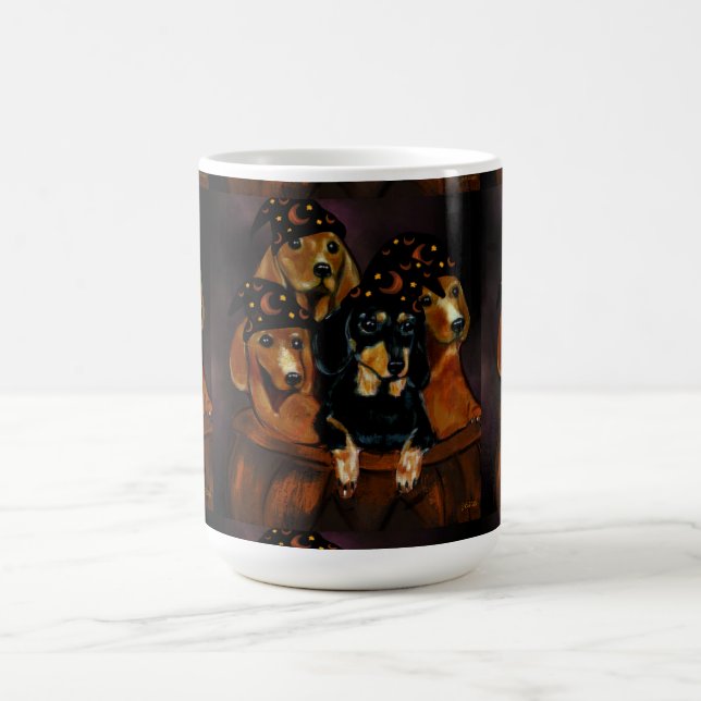 Taza De Café Dachshunds de Halloween (Centro)