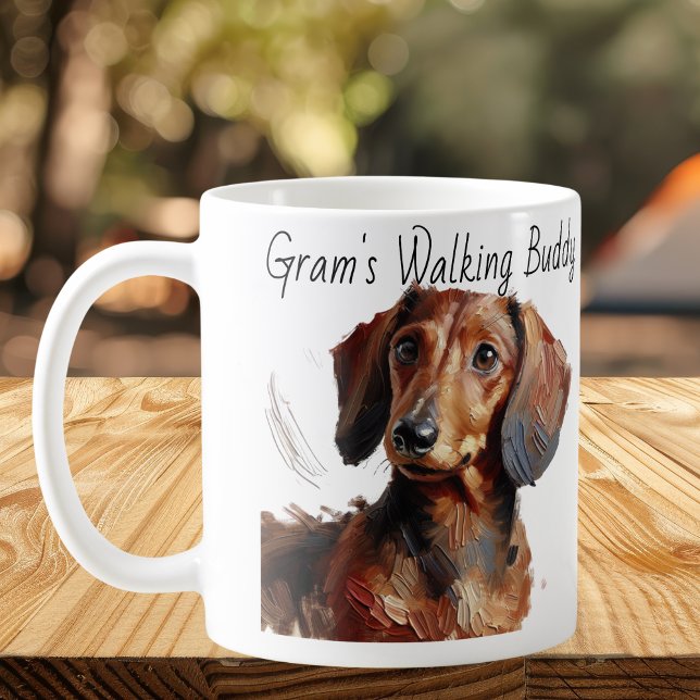 Taza De Café Dachshunds/ el amigo caminante moderno de Gram (Subido por el creador)