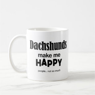 Taza De Café Dachshunds me hacen feliz