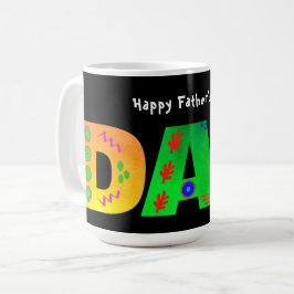 Taza De Café DAD Audaz Día del Padre de Boho Geométrico Audaz
