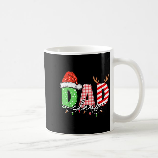 Taza De Café Dad Claus Xmas Christmas Lights Pajama Family Matc (Derecha)