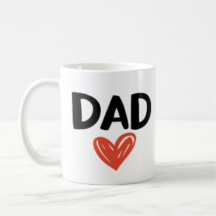 Taza De Café DAD con diseño de garabatos para niños con el cora