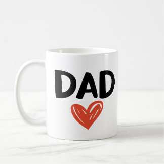 Taza De Café DAD con diseño de garabatos para niños con el cora