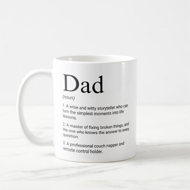 Taza De Café Dad Cute Lovely Funny Definition (Izquierda)