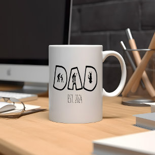 Taza De Café DAD de béisbol y niños