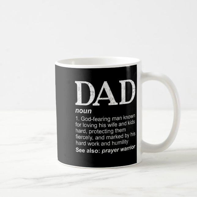 Taza De Café Dad Definition Father's Day Daddy Christian Dad  (Derecha)