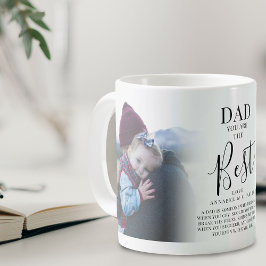 Taza De Café 'DAD' eres el mejor nombre de fotos y placa de cit