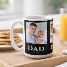 Taza De Café Dad Established Black 3 Photo