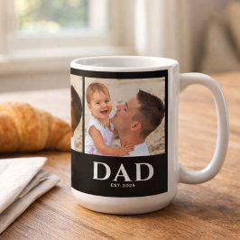 Taza De Café Dad Established Black 3 Photo