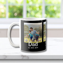 Taza De Café Dad Established Black 3 Photo 