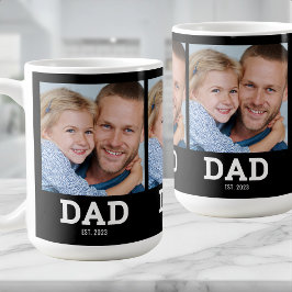 Taza De Café Dad Established Modern Black 3 Photo