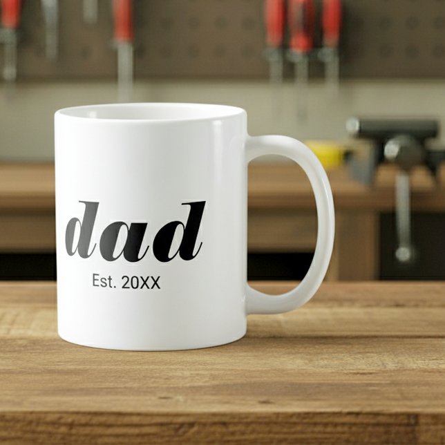 Taza De Café Dad Established New Dad Gift (Subido por el creador)