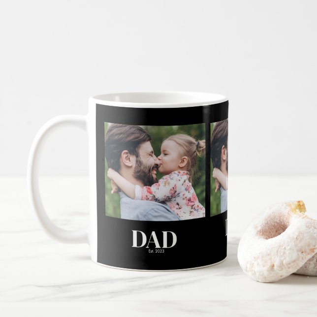 Taza De Café  Dad Established Photo (Con donut)