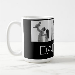 Taza De Café Dad Established Three-Photo Modern Design