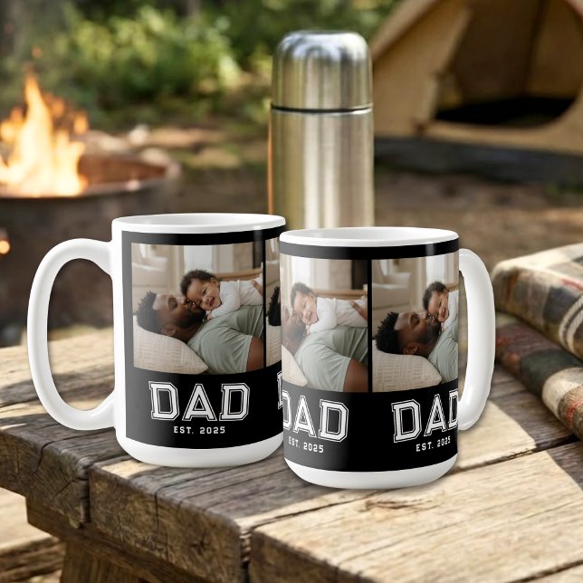 Taza De Café Dad Established White Black 3 Photo (Subido por el creador)
