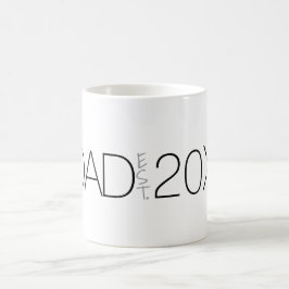 Taza De Café Dad Established Year Modern Script Design