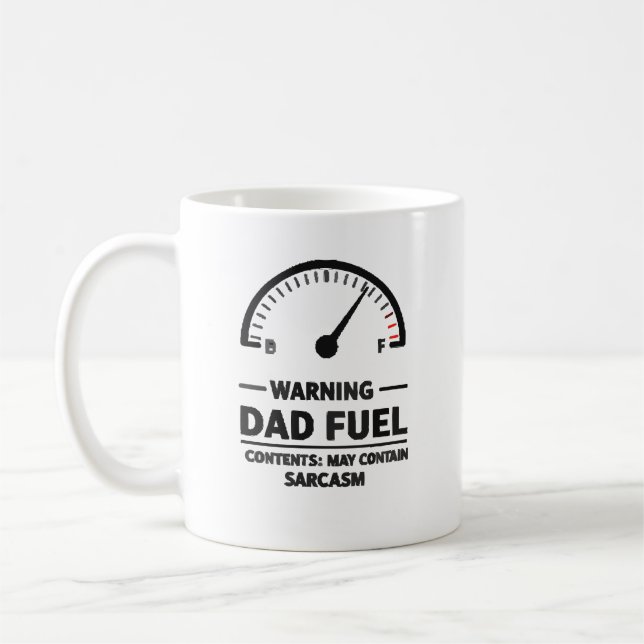 Taza De Café Dad Fuel – Sarcasm Warning (Izquierda)