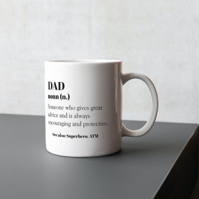 Taza De Café Dad FunnyDefinition: Día del padre de regalo de Wo (Subido por el creador)