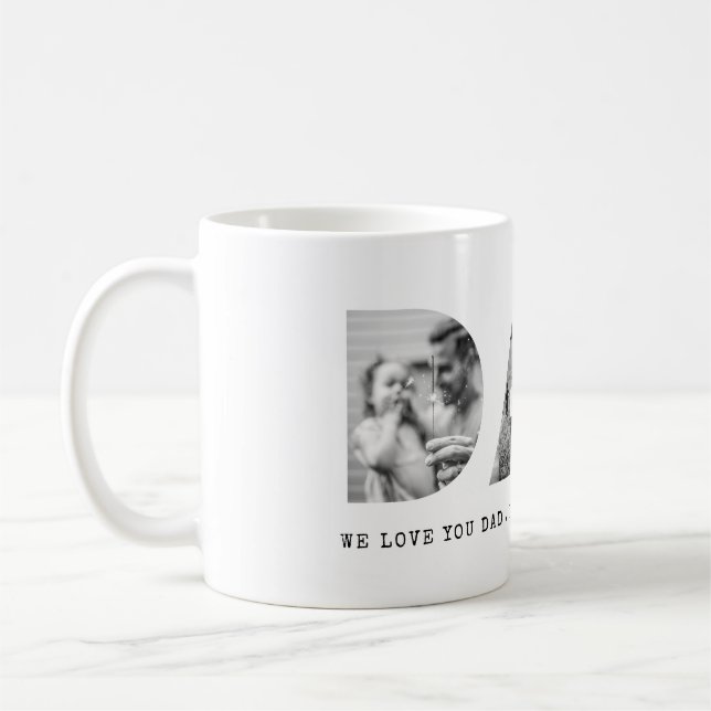 Taza De Café DAD Happy Fathers Day Photo (Izquierda)