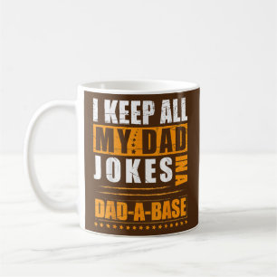 Taza De Café Dad Jokes Dad A Base Vintage Funny Father