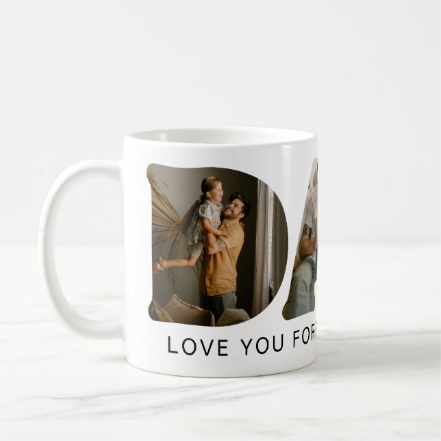Taza De Café DAD Letter Photo Collage  (Izquierda)