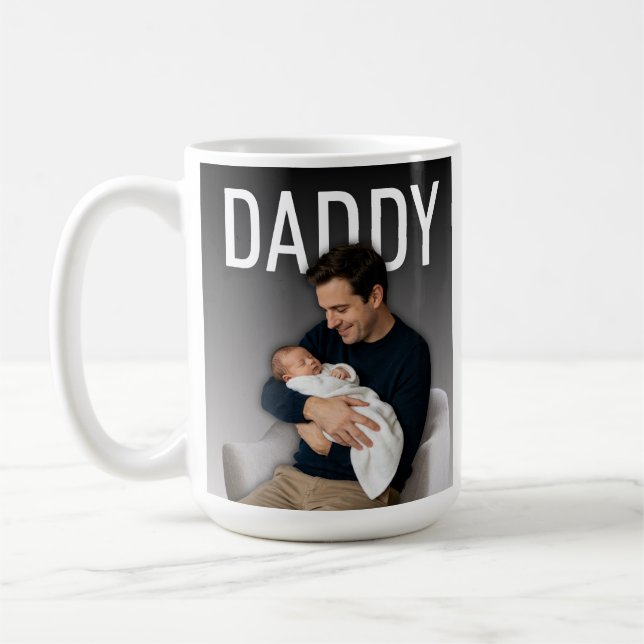 Taza De Café Dad Photo This Year Name Best Daddy Ever (Izquierda)