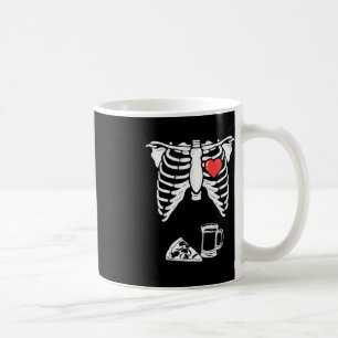 Taza De Café Dad Skeleton Halloween Beer Pizza Fun Pregancy Co