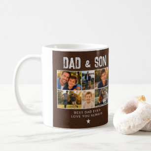 Taza De Café Dad & Son Familia Dorada 6 Fotos
