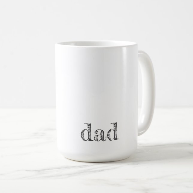 Taza De Café DAD Typografía moderna Padres Día Alegría Niños Di (Anverso derecho)
