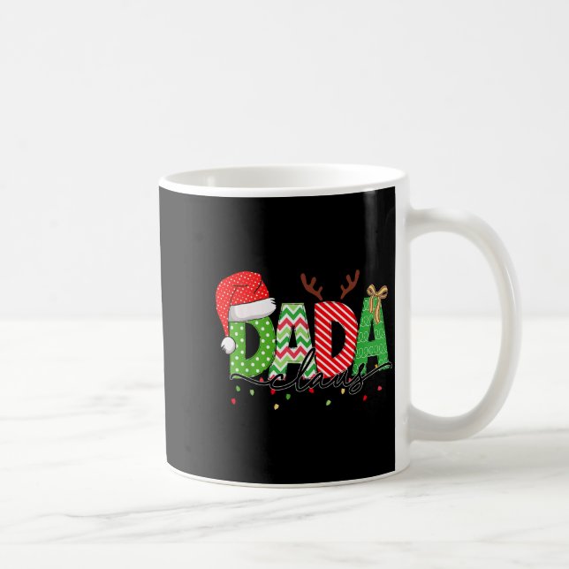Taza De Café Dada Claus Christmas Lights Pajama Family Matching (Derecha)