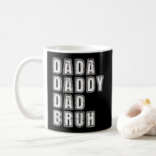 Taza De Café Dada Papá Padre Bruh Vintage Divertido Frases de P