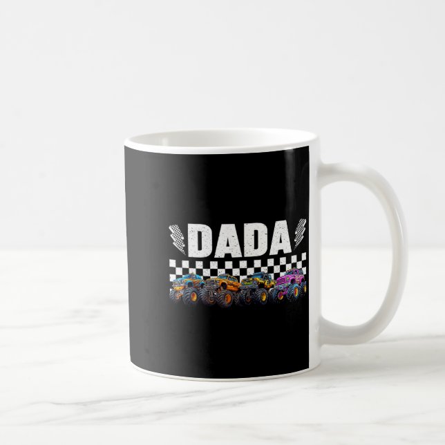 Taza De Café Dada Retro Monster Truck Family Crew Birthday Matc (Derecha)