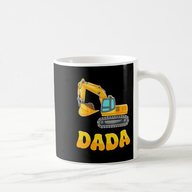Taza De Café Dada The Birthday Boy Excavator Construction Famil (Derecha)