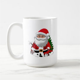 Taza De Café Daddy Claus with a Reindeer
