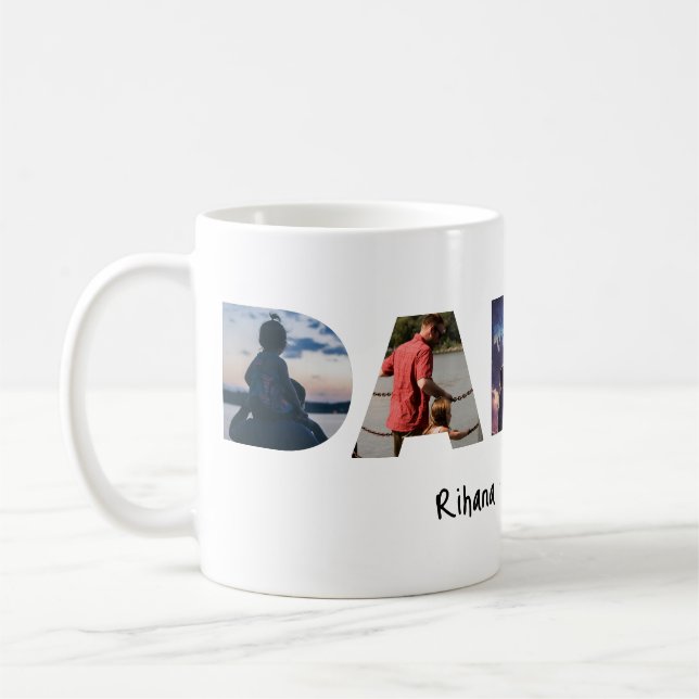 Taza De Café Daddy Father's day personalized photo gift  (Izquierda)