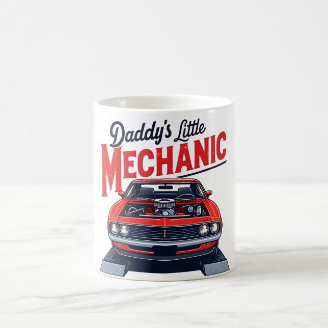 Taza De Café Daddy Little MechanClassic Car Keepsake Mug (Centro)