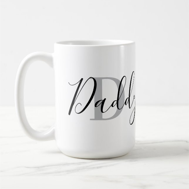 Taza De Café Daddy Monograma Gris (Izquierda)