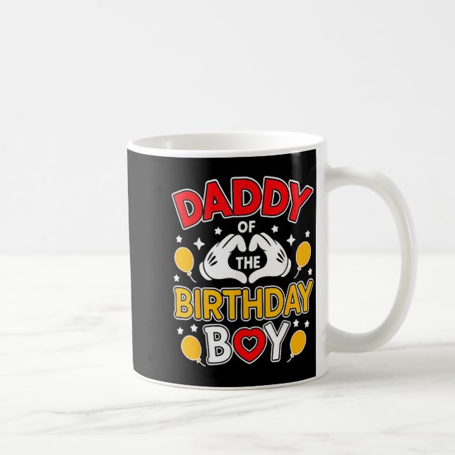 Taza De Café Daddy Of The Birthday Boy Shirt Matching Dad Son F (Derecha)