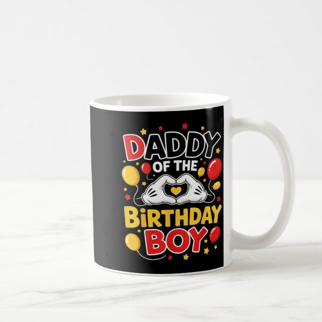 Taza De Café Daddy Of The Birthday Boy Shirt Matching Dad Son F (Derecha)