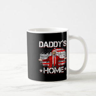 Taza De Café Daddys Home Trump Navidad 2024 Divertido Trump se