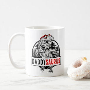 Taza De Café Daddysaurus Daddy Saurus T Rex Día del Padre 1WH1